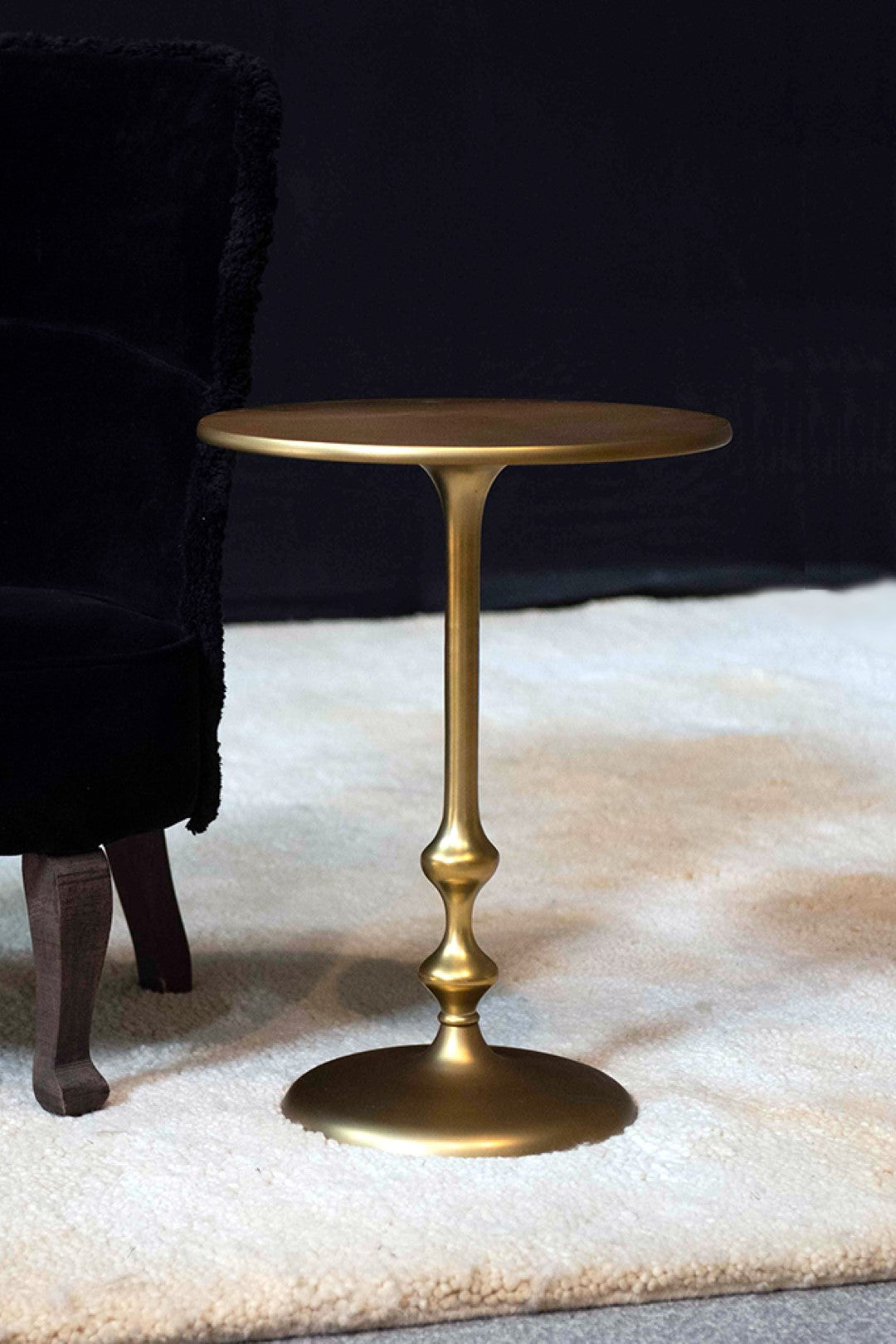 Spindle Base Table SPINDLE SIDE TABLE - MATT BRASS FINISH – Indie Eye Home